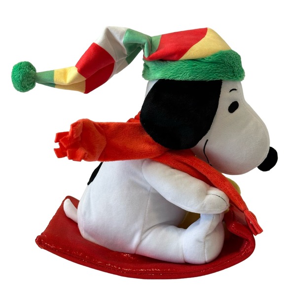 Hallmark 2022 Peanuts Collection SLEDDING SNOOPY & WOODSTOCK sound/motion Tested - Picture 8 of 10